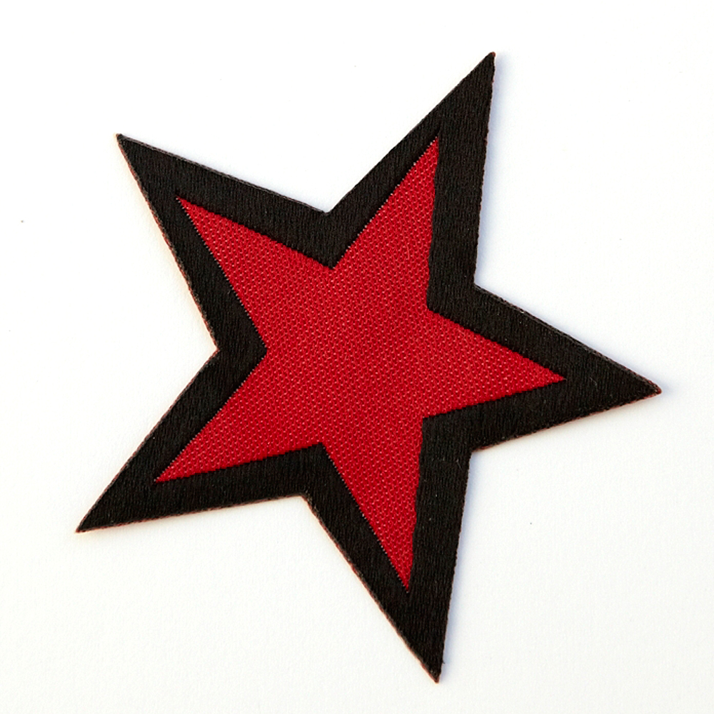 bc98 Weiß Rot Stern Star Aufnäher Applikation Bügelbild Flicken Rockabilly 