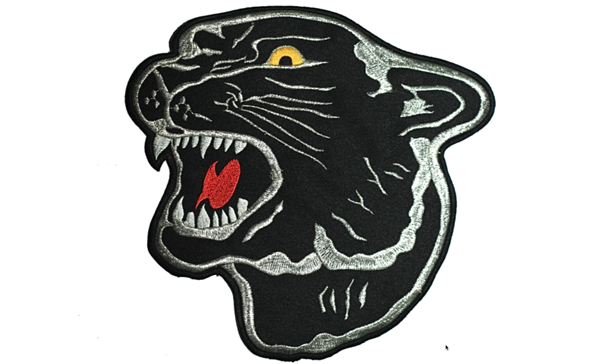 BLACK PANTHER • XXXL • 20 x 21 cm • ANIMAL (Patch, Iron-On, Sew-On, Pin,  Badges, DIY) 