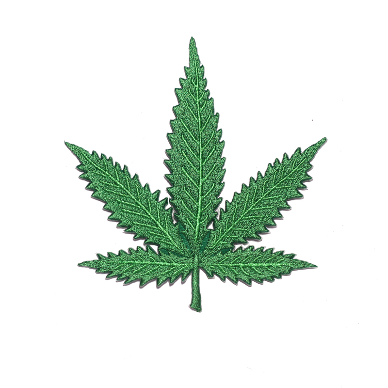 Aufnäher Hanf Cannabis Fahne Flagge Aufbügler Patch 9 x 6 cm 